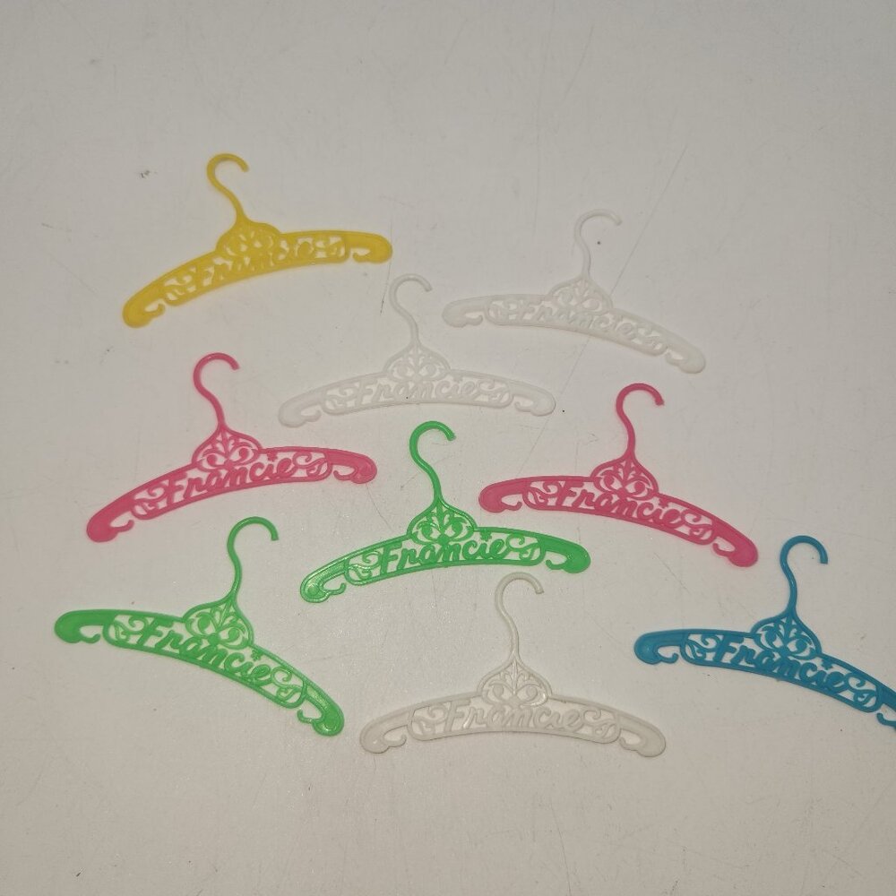 VTG Filigree Plastic Barbie Hangers Francie Doll Clothes Mod Lot of 10